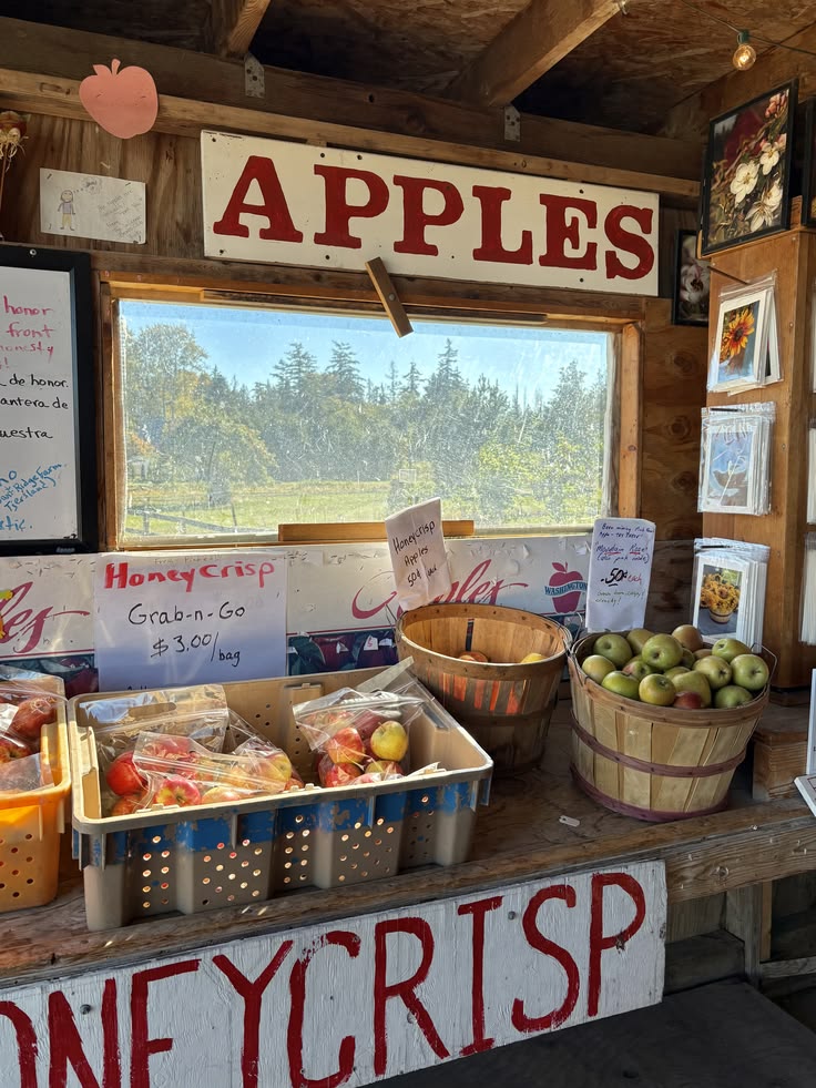 An apple orchard store with themed treats